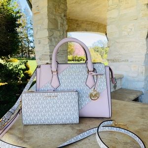NWT Michael Kors MD hope signature Satchel&wallet